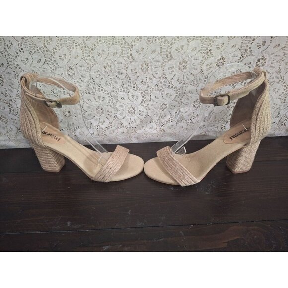 Jeffrey Campbell Rowboat Beige Espadrille Block Heel Sandals Sz. 8.5 NWOB - Picture 4 of 8